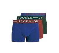 Trunk JACK & JONES "JACLICHFIELD TRUNKS 3 PACK NOOS", Herren, Gr. M, 3 Stk., bunt (firot brick pack:scarab, sodalite blau), Jersey, Obermaterial: 95% Baumwolle, 5% Elasthan, unifarben mit Farbeinsatz,