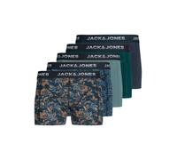 JACK&JONES Herren Boxershorts, 5er Pack - JACMAXWELL TRUNKS 5 PACK, Baumwoll-Stretch Grün/Blau/Schwarz S
