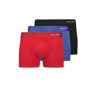 Trunk JACK & JONES "JACNYJAH BAMBOO TRUNKS 3 PACK SN", Herren, Gr. M, 3 Stk., schwarz (schwarz pack:dazzling blau, salsa), Jersey, Obermaterial: 65% Viskose, 30% Baumwolle, 5% Elasthan, unifarben, beq