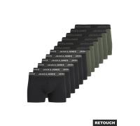 Trunk JACK & JONES "JACSOLID Stretchkomfort, elastisch, bequem mit sportlichem Look", Herren, Gr. L, 12 Stk., forest night pack:x6 forest night x6 schwarz, Jersey, Obermaterial: 95% Baumwolle, 5% Elas