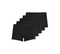Trunk JACK & JONES "JACTONE IN TONE TRUNKS 5 PACK NOOS", Herren, Gr. XXL, 5 Stk., schwarz, Jersey, Obermaterial: 95% Baumwolle, 5% Elasthan, unifarben, Unterhosen (15707911-XXL) schwarz