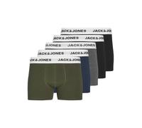 Trunk JACK & JONES JUNIOR "JACBASIC WHITE WB TRUNKS 5 PACK NOOS JNR", Jungen, Gr. 140, schwarz (schwarz pack:schwarz, navy blazer, dgm, forest night), Jersey, Obermaterial: 95% Baumwolle, 5% Elasthan,