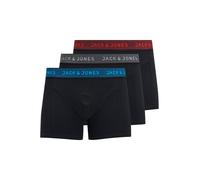 Trunk JACK & JONES JUNIOR "JACWAISTBAND TRUNKS 3 PAC", Jungen, Gr. 140, 3 Stk., grau (asphalt), Jersey, Obermaterial: 95% Baumwolle, 5% Elasthan, unifarben, eng, Unterhosen (63133766-140) asphalt