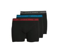 Trunk "JACWAISTBAND TRUNKS 3 PACK NOOS PLS", Herren, Gr. 5XL, 3 Stk., grau (asphalt), Jersey, Obermaterial: 95% Baumwolle, 5% Elasthan, JACK & JONES PLUSSIZE, unifarben, eng, Unterhosen (45576564-5XL)