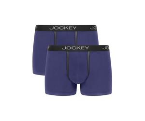 Trunk JOCKEY "Chafe Proof Pouch", Herren, Gr. 3XL, blau (midnight sail), Microfaser, Obermaterial: 94% Modal, 6% Elasthan, unifarben, körpernah, Unterhosen, mittlere Bundhöhe, Logobund (89534169-XXXL)