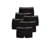 Trunk JOCKEY "Cotton Stretch", Herren, Gr. L, schwarz, Single Jersey, Obermaterial: 95% Baumwolle, 5% Elasthan, unifarben, körpernah, Unterhosen, mittlere Bundhöhe, ohne Eingriff, kurzes Bein, elastis