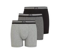 Jockey® Cotton Stretch Boxer Trunk 3-Pack - Black Stripe / M