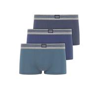 Jockey Cotton Stretch Short Trunk - Boxershorts Herren im 3er Pack, Unterhose mit mittlerer Leibhöhe, Unterwäsche aus Baumwolle und Elasthan, 3er Set in Grau-Melange, in Blau