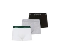 Trunk LACOSTE, Herren, Gr. S, weiß, grau, schw, Jersey, Obermaterial: 95% Baumwolle, 5% Elasthan, unifarben, figurbetont, Unterhosen, mit Lacoste-Schriftzug am Bund (31579826-S) weiß, grau, schw