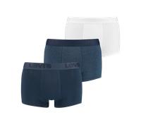 Trunk LEVI'S "LEVIS MEN PREMIUM TRUNK 3P", Herren, Gr. L, blau (blau combo), Obermaterial: 95% Baumwolle, 5% Elasthan, Unterhosen, mit breitem Logobund (62625060-L) blau combo