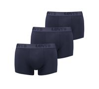 Trunk LEVI'S "LEVIS MEN PREMIUM TRUNK 3P", Herren, Gr. XL, blau (navy), Jersey, Obermaterial: 95% Baumwolle, 5% Elasthan, bedruckt, unifarben, eng, Unterhosen, mit verstärktem Frontbereich (37147614-X