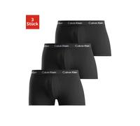 Trunk "Low Rise Trunk 3 PACK", Herren, Gr. S, 3 Stk., schwarz, Obermaterial: 95% Baumwolle, 5% Elasthan, CALVIN KLEIN UNDERWEAR, Unterhosen, mit Logo-Stretchbund, Topseller (52949410-S) schwarz