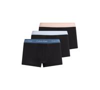 Trunk "LOW RISE TRUNK 3PK", Herren, Gr. L (52), 3 Stk., blau (b, vint ind, mln frenzy, h blau wbs), Jersey, Obermaterial: 95% Baumwolle, 5% Elasthan, CALVIN KLEIN UNDERWEAR, körpernah, Unterhosen, mit