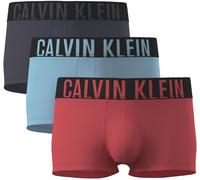 Trunk "LOW RISE TRUNK 3PK", Herren, Gr. S (48), 3 Stk., ombre blau, chilly blau, punch pink, Jersey, Obermaterial: 88% Polyester, 12% Elasthan, CALVIN KLEIN UNDERWEAR, körpernah, Unterhosen Trunk, mit