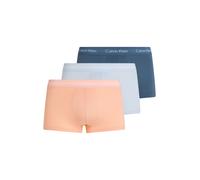 Trunk "LOW RISE TRUNK 3PK", Herren, Gr. XL (54), 3 Stk., vint indigo, mln frenzy, halogen bl, Jersey, Obermaterial: 95% Baumwolle, 5% Elasthan, CALVIN KLEIN UNDERWEAR, körpernah, Unterhosen, mit Logos