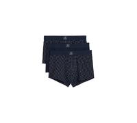 Trunk MARC O'POLO "Essentials", Herren, Gr. XL (58), blau (schwarz navy print, schwarz navy), Single Jersey, Obermaterial: 95% Baumwolle, 5% Elasthan, körpernah, Unterhosen, ohne Eingriff, mit elastis