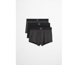 Trunk MARC O'POLO, Herren, Gr. L, schwarzer print, schwarz, Jersey, Obermaterial: 95% Baumwolle, 5% Elasthan, Unterhosen (60976803-L) schwarzer print, schwarz