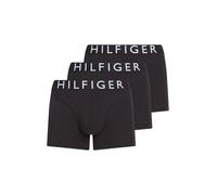 Trunk "mit Kontrast-Logo-Taillenbund", Damen, Gr. M (50), 3 Stk., schwarz (schwarz, schwarz, schwarz), Jersey, Obermaterial: 95% Baumwolle, 5% Elasthan, TOMMY HILFIGER UNDERWEAR, körpernah, Unterhosen