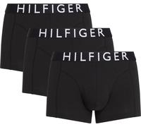 Trunk "mit Kontrast-Logo-Taillenbund", Herren, Gr. M (50), 3 Stk., schwarz (3x schwarz), Jersey, Obermaterial: 95% Baumwolle, 5% Elasthan, TOMMY HILFIGER UNDERWEAR, körpernah, Unterhosen, aus Stretch-