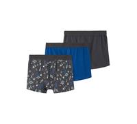 Trunk NAME IT "NKMBOXER 3P IRON SPACE NOOS", Jungen, Gr. 158 (164), 3 Stk., grau (forged iron), Jersey, Obermaterial: 95% Baumwolle, 5% Elasthan, unifarben, normal, Unterhosen (35897437-158) forged ir