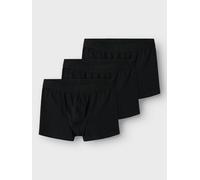 Trunk NAME IT "NKMBOXER 3P", Jungen, Gr. 122 (128), 3 Stk., schwarz (schwarz detail:icon in waistband), Jersey, Obermaterial: 95% Baumwolle, 5% Elasthan, unifarben mit Farbeinsatz, eng, Unterhosen, en