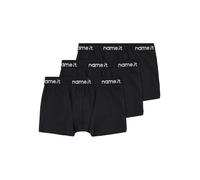 Trunk NAME IT "NKMBOXER 3P", Mädchen, Gr. 116, 3 Stk., schwarz, Jersey, Obermaterial: 95% Baumwolle, 5% Elasthan, unifarben, eng, Unterhosen, eng, Jersey, Logoschriftzug, angesetztes Bündchen (5639670