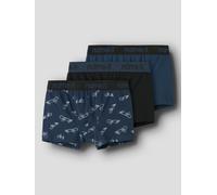 Trunk NAME IT "NKMBOXER 3P TITAN SKATER NOOS", Jungen, Gr. 158/164, 3 Stk., schwarz (titan pack:w, titan, schwarz), Jersey, Obermaterial: 95% Baumwolle, 5% Elasthan, bedruckt, bequem, Unterhosen (1304