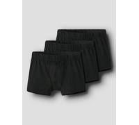 Trunk NAME IT "NKMTIGHTS 3P NOOS", Jungen, Gr. 110, 3 Stk., schwarz, Jersey, Obermaterial: 95% Baumwolle, 5% Elasthan, unifarben, eng, Unterhosen, normal, Jersey, abgestepptes Bündchen (68356713-110)