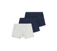 Trunk NAME IT "NKMTIGHTS 3P NOOS", Jungen, Gr. 158/164, 3 Stk., grau (grau melange), Jersey, Obermaterial: 95% Baumwolle, 5% Elasthan, unifarben, eng, Unterhosen, normal, Jersey, abgestepptes Bündchen