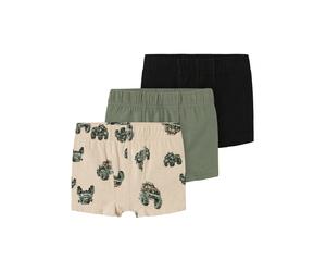 Trunk NAME IT "NMMTIGHTS 3P PEYOTE MONSTER TRUCK NOOS", Jungen, Gr. 86, 3 Stk., beige (peyote), Jersey, Obermaterial: 95% Baumwolle, 5% Elasthan, bedruckt, eng, Unterhosen (46367638-86) peyote