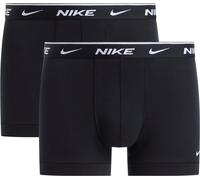 Trunk NIKE UNDERWEAR "TRUNK 2PK", Herren, Gr. XL, 2 Stk., schwarz (schwarz, schwarz), Jersey, Obermaterial: 95% Baumwolle, 5% Elasthan, körpernah, Unterhosen, mit Logo-Elastikbund (33865356-XL) schwar