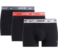 Trunk NIKE UNDERWEAR "TRUNK 3PK", Damen, Gr. S, 3 Stk., blk, whte, brt crmsn, cl gry, cnftti wb, Jersey, Obermaterial: 95% Baumwolle, 5% Elasthan, unifarben, körpernah, Unterhosen, mit Logo-Elastikbun