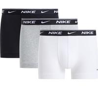 Trunk NIKE UNDERWEAR "TRUNK 3PK", Herren, Gr. XXL, 3 Stk., whtie, grau heather, schwarz, Jersey, Obermaterial: 95% Baumwolle, 5% Elasthan, körpernah, Unterhosen, mit Logo-Elastikbund (10346116-XXL) wh