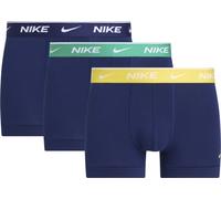 Trunk NIKE UNDERWEAR "TRUNK 3PK", Herren, Gr. L, 3 Stk., blau (blau void lghtning, stdim grn, bl voi), Jersey, Obermaterial: 95% Baumwolle, 3% sonstige Fasern, 2% Elasthan, kontrastfarbene Details, un