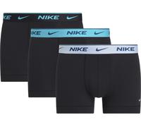 Trunk NIKE UNDERWEAR "TRUNK 3PK", Herren, Gr. L, 3 Stk., schwarz (blk light amry blau, dty cts, blk wb), Jersey, Obermaterial: 95% Baumwolle, 3% sonstige Fasern, 2% Elasthan, kontrastfarbene Details,