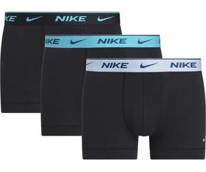 Trunk NIKE UNDERWEAR "TRUNK 3PK", Herren, Gr. L, 3 Stk., schwarz (blk light amry blau, dty cts, blk wb), Jersey, Obermaterial: 95% Baumwolle, 3% sonstige Fasern, 2% Elasthan, kontrastfarbene Details,