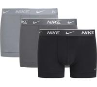 Trunk NIKE UNDERWEAR "TRUNK 3PK", Herren, Gr. M, 3 Stk., blk, iron gry, cool gry hi sh text wb, Jersey, Obermaterial: 95% Baumwolle, 3% sonstige Fasern, 2% Elasthan, unifarben, körpernah, Unterhosen, 