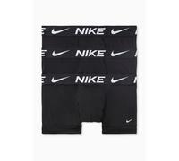 Trunk NIKE UNDERWEAR "TRUNK 3PK", Herren, Gr. M, 3 Stk., schwarz, Jersey, Obermaterial: 92% Polyester, 8% Elasthan, körpernah, Unterhosen Trunk, mit Logo-Elastikbund (33803411-M)