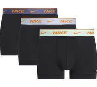 Trunk NIKE UNDERWEAR "TRUNK 3PK", Herren, Gr. S, 3 Stk., blk mint fm, li armry bl, snd pple wb, Jersey, Obermaterial: 95% Baumwolle, 3% sonstige Fasern, 2% Elasthan, kontrastfarbene Details, unifarben