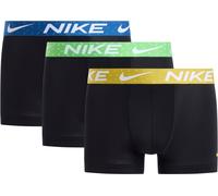 Trunk NIKE UNDERWEAR "TRUNK 3PK", Herren, Gr. S, 3 Stk., blk, sfrn qrtz, mn grn, ct bl m ssh wb, Jersey, Obermaterial: 92% Polyester, 8% Elasthan, unifarben, bedruckt, körpernah, Unterhosen, mit Logo-