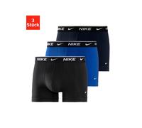 Trunk NIKE UNDERWEAR "TRUNK 3PK", Herren, Gr. S/46, 3 Stk., blau (blau, dunkelblau, schwarz), Jersey, Obermaterial: 95% Baumwolle, 5% Elasthan, körpernah, Unterhosen, mit Logo-Elastikbund (97226819-S)