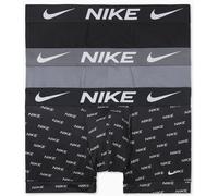 Trunk NIKE UNDERWEAR "TRUNK 3PK", Herren, Gr. S/46, 3 Stk., grau (nike logo print, cool grau, schwarz), Jersey, Obermaterial: 92% Polyester, 8% Elasthan, bedruckt, unifarben, körpernah, Unterhosen, mi