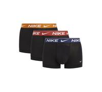 Trunk NIKE UNDERWEAR "TRUNK 3PK", Herren, Gr. XL (52), 3 Stk., schwarz (blk, mon, dragon rot, armory navy wb), Jersey, Obermaterial: 83% Polyester, 9% Lyocell, 8% Elasthan, kontrastfarbene Details, kö