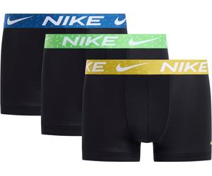 Trunk NIKE UNDERWEAR "TRUNK 3PK", Herren, Gr. XXL, 3 Stk., blk, sfrn qrtz, mn grn, ct bl m ssh wb, Jersey, Obermaterial: 92% Polyester, 8% Elasthan, körpernah, Unterhosen, mit Logo-Elastikbund (497452