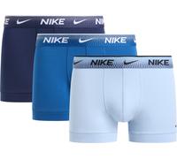 Trunk NIKE UNDERWEAR "TRUNK 3PK", Herren, Gr. XXL, 3 Stk., lit arm bl, crt bl, obsdn, grdt dsh wb, Jersey, Obermaterial: 95% Baumwolle, 5% Elasthan, unifarben, körpernah, Unterhosen, mit Logo-Elastikb