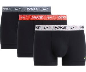 Trunk NIKE UNDERWEAR "TRUNK 3PK", Herren, Gr. XXL, 3 Stk., schwarz (blk, whte, brt crmsn ry, cnftti wb), Jersey, Obermaterial: 95% Baumwolle, 5% Elasthan, unifarben, körpernah, Unterhosen, mit Lo