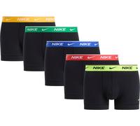 Trunk NIKE UNDERWEAR "TRUNK 5PK", Damen, Gr. XL, 5 Stk., blk, vt, pt rd, gm ryl, sm grn, un gd wb, Jersey, Obermaterial: 95% Baumwolle, 5% Elasthan, körpernah, Unterhosen, mit Logo-Elastikbund (698821