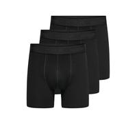Trunk ONLY & SONS "ONSFITZ SOLID BLACK TRUNK 3PACK NOOS", Herren, Gr. XXL, 3 Stk., schwarz-weiß (schwarz, weiß waist), Jersey, Obermaterial: 95% Baumwolle, 5% Elasthan, unifarben mit Farbeinsatz, norm