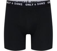 Trunk ONLY & SONS "ONSSUMMER PRINTED BOXER 3-PACK NOOS", Herren, Gr. M, 3 Stk., schwarz pack:flower, Jersey, Obermaterial: 95% Baumwolle, 5% Elasthan, bedruckt, gemustert, unifarben, körpernah, Unterh