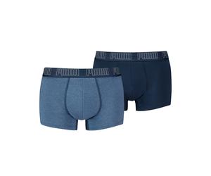 Trunk PUMA "PUMA MEN EVERYDAY BASIC TRUNKS 2P", Herren, Gr. XL, schwarz (denim), Jersey, Obermaterial: 95% Baumwolle, 5% Elasthan, Unterhosen (63990752-XL) denim